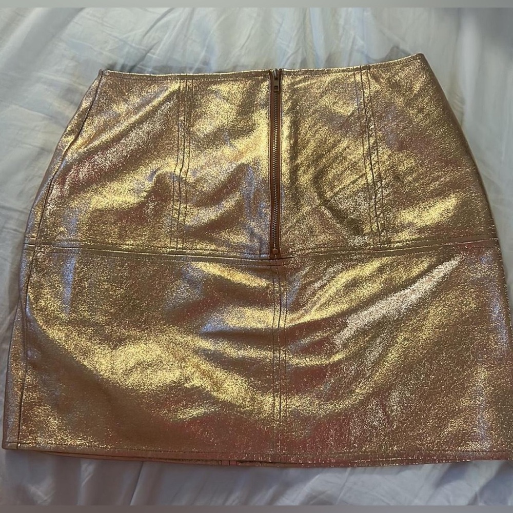Revolve Metallic Mini Skirt